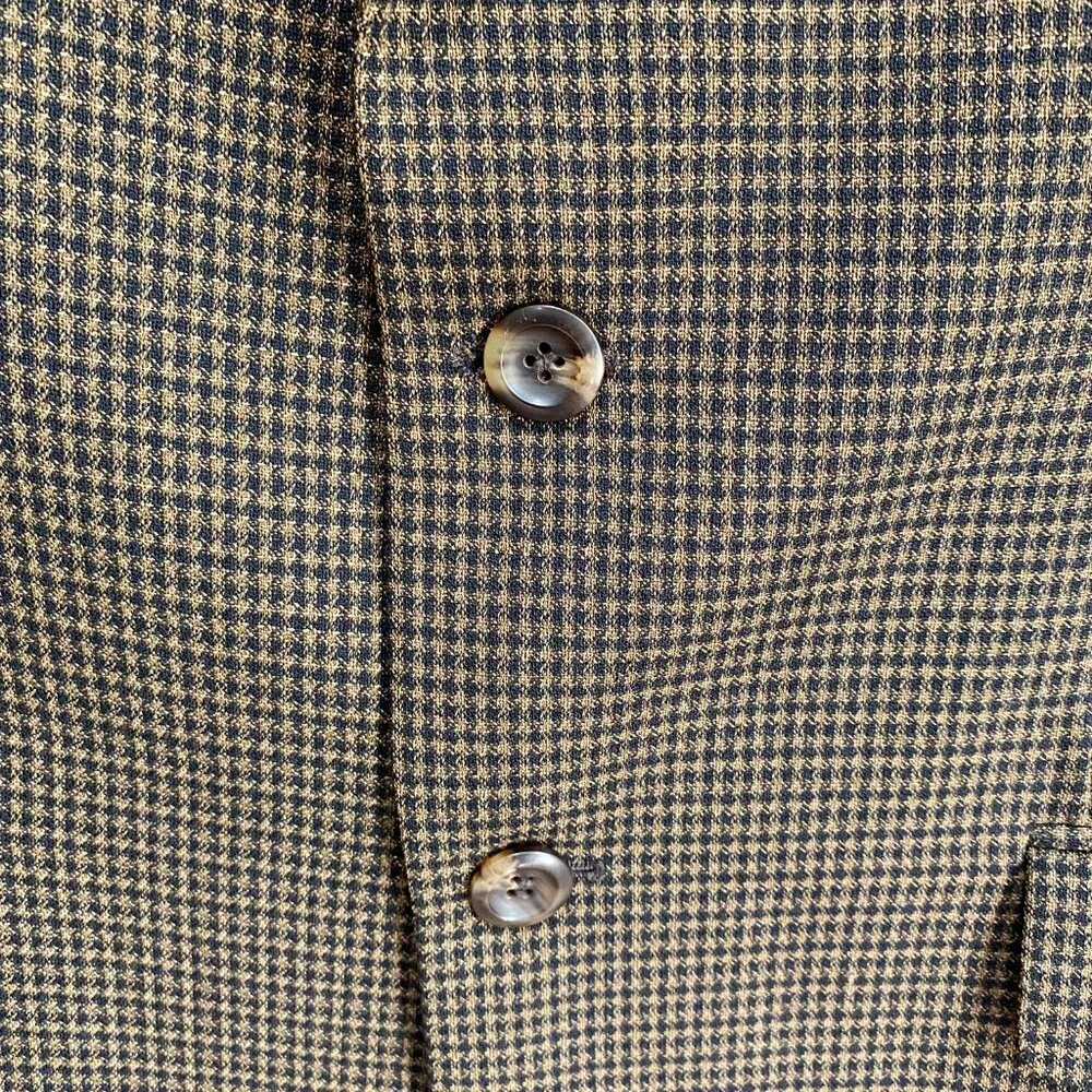 Vintage Marshall Fields 100% Wool Sport Coat Men‎ 40R Brown Herringbone 3 Button